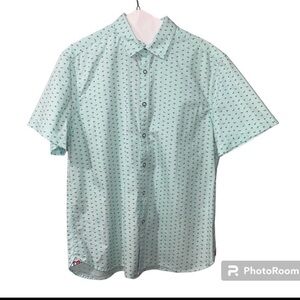 Cactus Man‎ Button-Up Shirt | Triangle Print | Size L
